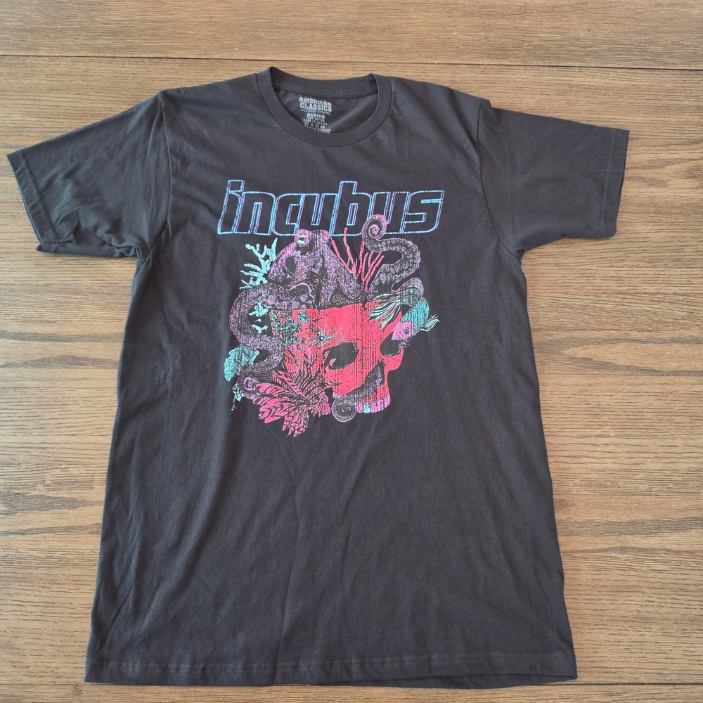 Incubus Band Tee Black Skull Octopus Graphic T-Shirt Medium NWOT